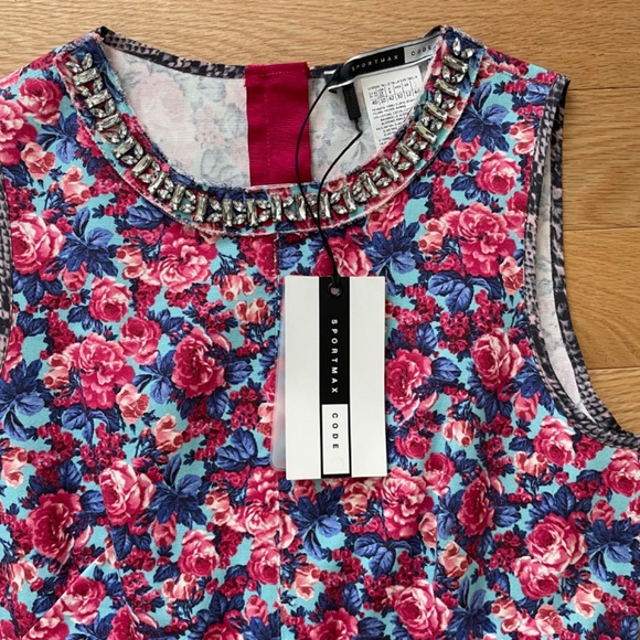 NWT spotmax code floral cotton mini shift dress - Picture 2 of 5